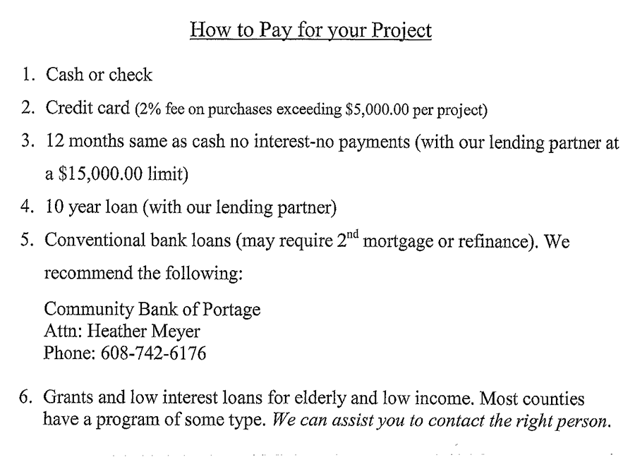 How to pay for your project